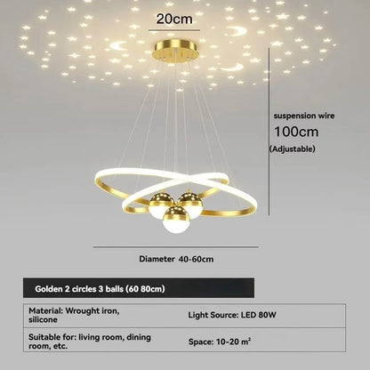 Living Room Chandelier - Modern, Simple and Elegant, Trendy Lamp, New Model for Dining Room, Master Bedroom Lamp