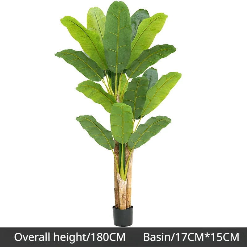 180cm Artificial Tall Banana Tree Plant Large Fake Green Plants, Palm Leafs for Room Decoration or Outdoor Tropical Plants Decor