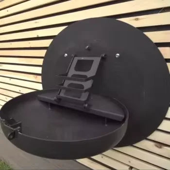 Garden Wall Mounted Grill Charcoal Grill Fire Pits Black Folding Grill