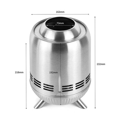 6.4 Inches Round Mesa Stove Outdoor Travel Portable Tabletop Fire Pit Stainless Steel Smokeless Table Top Firepit