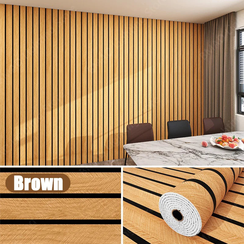 3m×40cm wood grain wallpaper Self Adhesive Removable Waterproof PVC wall sticker for Living Room Bedroom Wall DIY Modern Decor