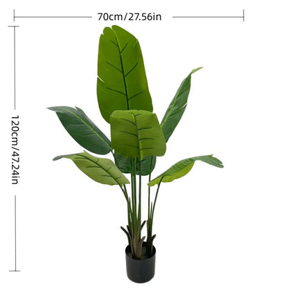 Live Natural Artificial Bird of Paradise Plant Bonsai Banana Tree Fake Leaf Trunk Indoor Outdoor Hotels Decor Greenery