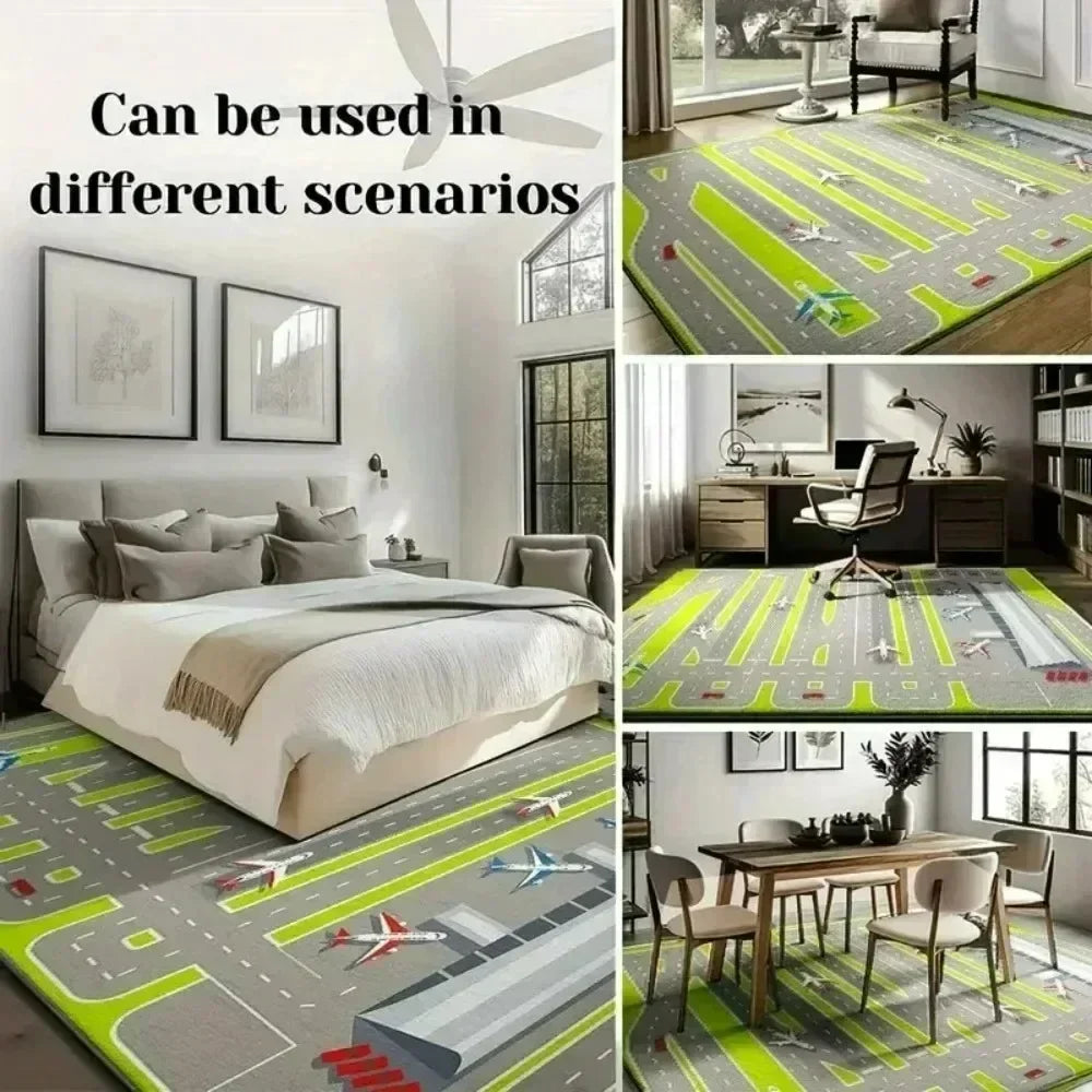 Outdoor Area Rug Washable Patio Rug Tropical Botanical Floral Chenille Waterproof Outdoor Carpet Non-Slip for Deck, Backyard