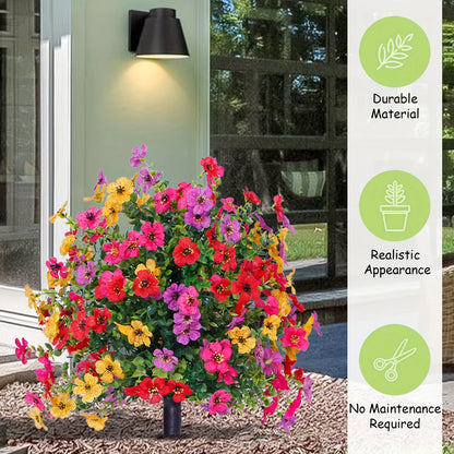 2pcs, Artificial Plant Flowers, Suitable for Outdoor Courtyard Decoration, Indoor Home Decoration, Balcony, Artificial Trees