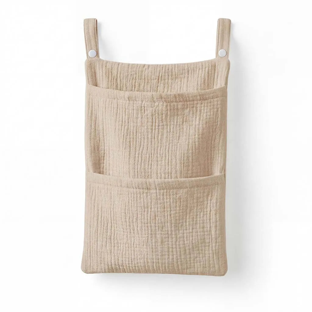 Pure Cotton Baby Crib Hanging Bag Multifunctional Newborn Supplies Storage Bag for Stroller New Pure Cotton Baby Hanging Bag