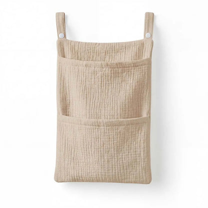 Pure Cotton Baby Crib Hanging Bag Multifunctional Newborn Supplies Storage Bag for Stroller New Pure Cotton Baby Hanging Bag