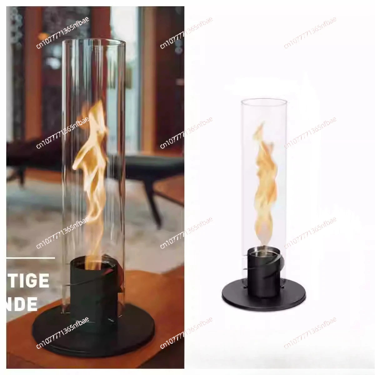 Indoor Spinning Tornado Flame Fireplace Heater Portable Atmosphere Heating Stove for Living Room Bedroom