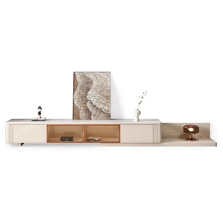 The modern style of the living room, with large coffee tables in the center and on both sides
