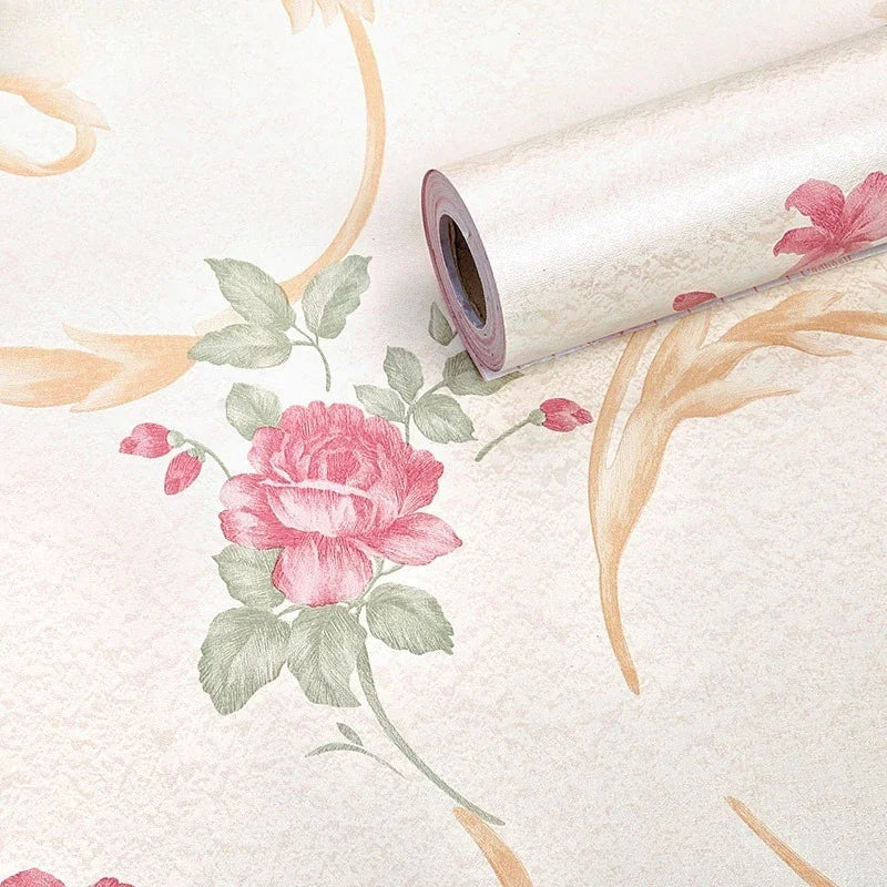 Home Decor Retro Floral Wallpaper Renovation of Bedroom and Living Room Decorative Walls