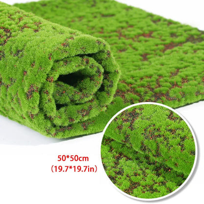 50X50cm Artificial Grass Rug Fake Moss Lawn Garden Landscape Turf Roll Festival Wedding Decoration  Mat Carpet