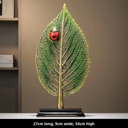Creative art leaf ornaments for the living room TV and wine cabinet, a niche and high-end home decoration