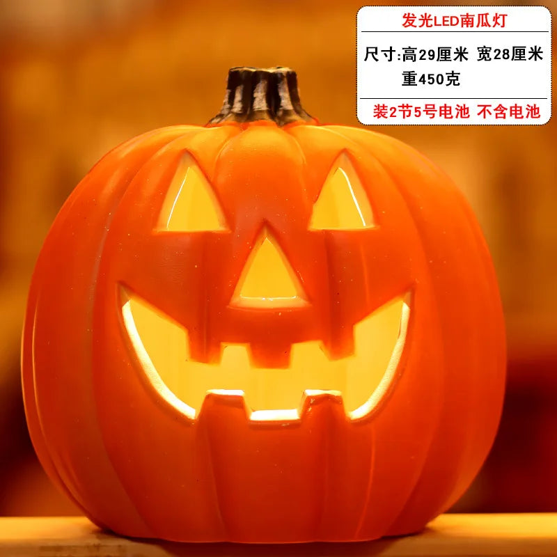 Halloween Glowing Pumpkin Decor LED Triple Layer Light Up Pumpkin Decor Battery Powered Festival Theme Home Party Decorations
