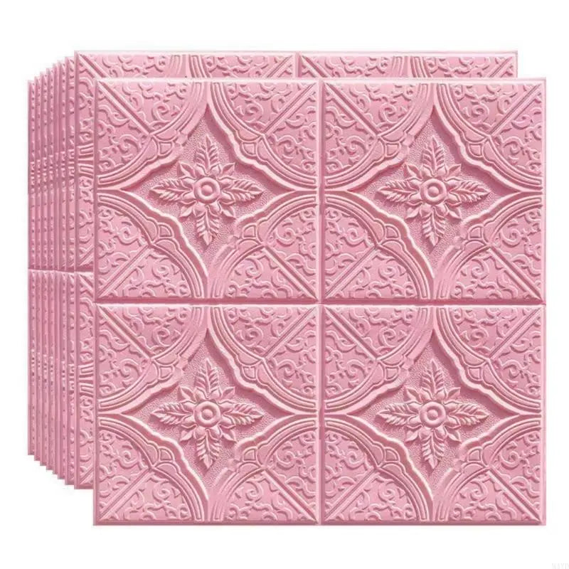 10Pcs Removable Tile Brick Wall Sticker Waterproof Background Wall Wallpaper For Home Office Decoration Easy to Install M4YD