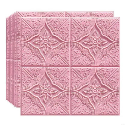 10Pcs Removable Tile Brick Wall Sticker Waterproof Background Wall Wallpaper For Home Office Decoration Easy to Install M4YD