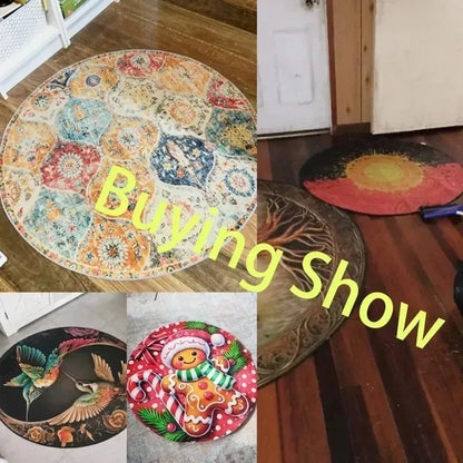 Modern Round Area Rug Minimalist Soft for Living Room Bedroom Study Room Decor Floor Mat Slip-resistant Wear-resistant Fashion