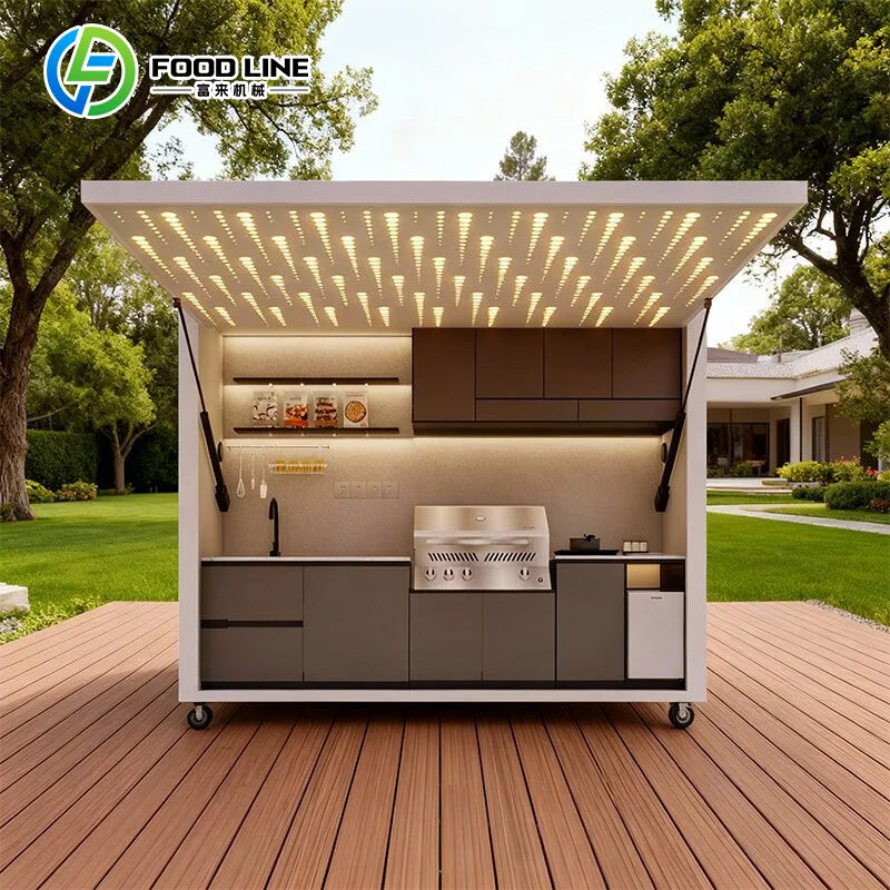 Diy Outdoor Kitchen with Bar Welcome Design Cheapest for Bbq Camping Backyard Cooking Area Custom