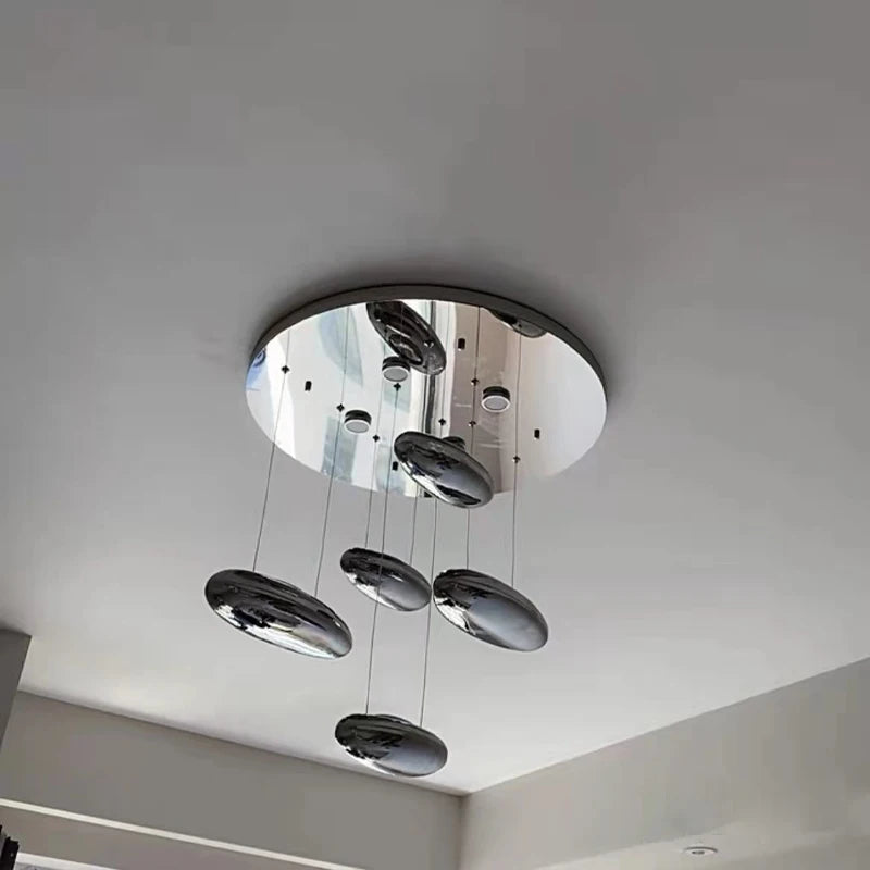 Italian Minimalist Design Living Room Hanging Water Drop Lamp Modern Creative Bedroom Decoration Exhibition Hall Chandelier