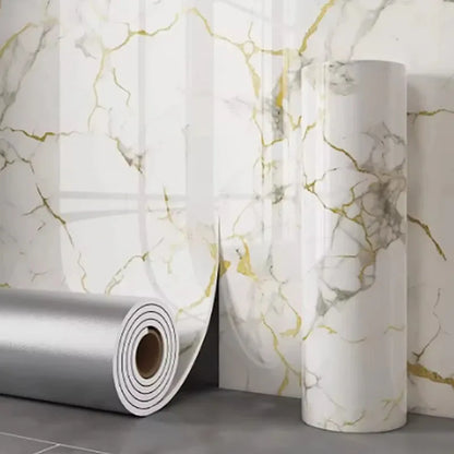 Thick foam marble wallpaper 1 roll waterproof and antifouling wall sticker self-adhesive wallpaper for bedroom and living room