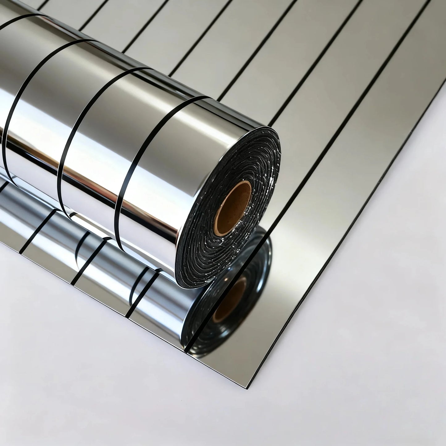 Self Adhesive Wallpaper Peeling PVC Material Mirror Reflect Texture Vinyl Durable Material Decorative Wall Covering