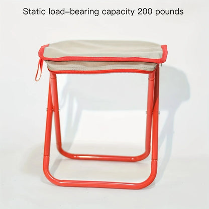 Portable Folding Stool with Handle, Outdoor Camping Fishing Stool, Zipper Stool for Outdoor