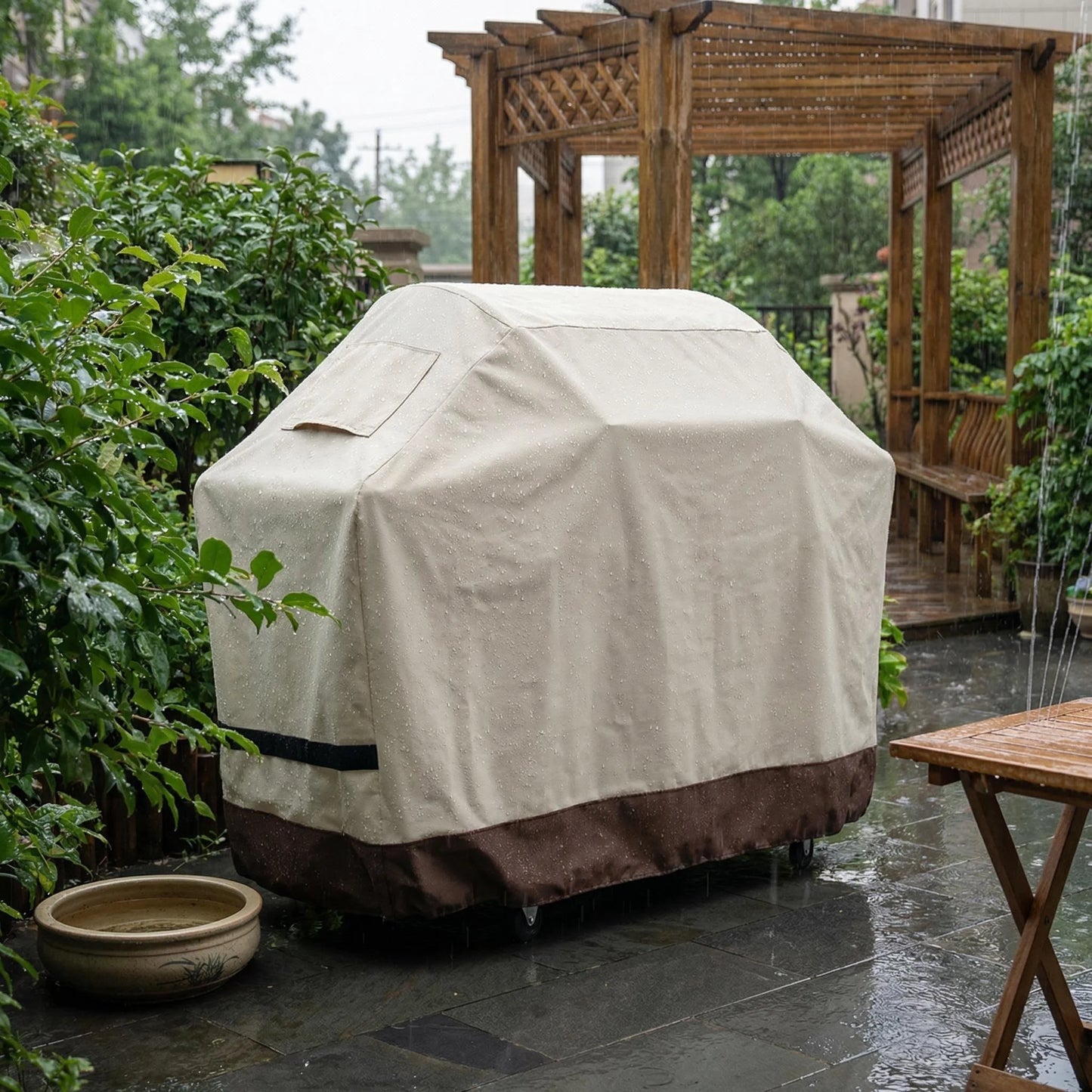 210D Oxford BBQ Cover,Outdoor Grill Cover All-Season Universal BBQ Hood ,Suitable for Camping and Barbecue Essential Accessories