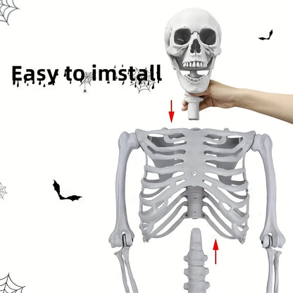 1pc Halloween Decoration Fake Skeleton Sculpture For Halloween Decor, Home Decor, Garden Decor, Haunted House