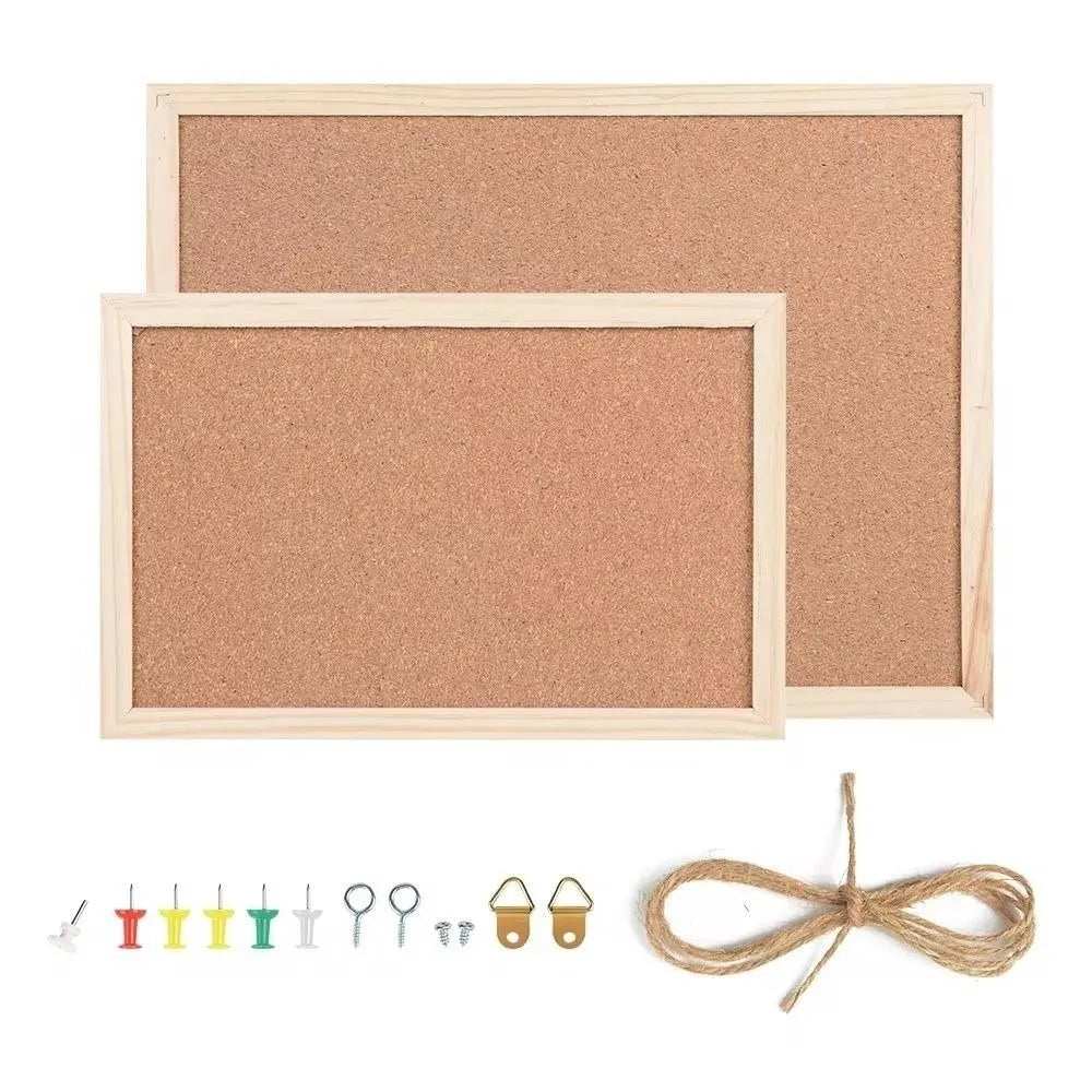 Pictures Wall Plate DIY Cork Display Panel Soft Decorative Cork Board Wood Hanging Photo Background