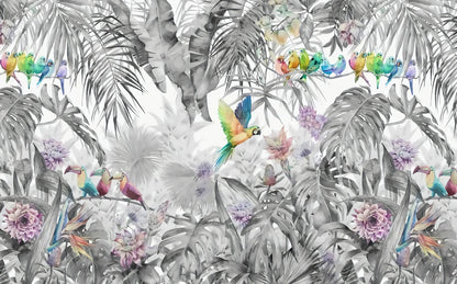 Custom Wallpaper European Style Retro Plants Flowers Forests Hummingbird Mural Bedroom Living Room Background Wall Wallpaper