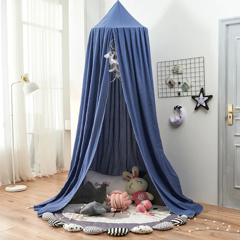Dome Bed Curtain Children's Windscreen Crib Surround Bed Head Decoration Shading Mosquito Net Bed Tent Large Size Castle Game