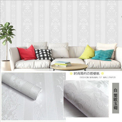 45CM self-adhesive wallpaper DIY grid background wall self-adhesive retro style home decor bedroom living room background wall