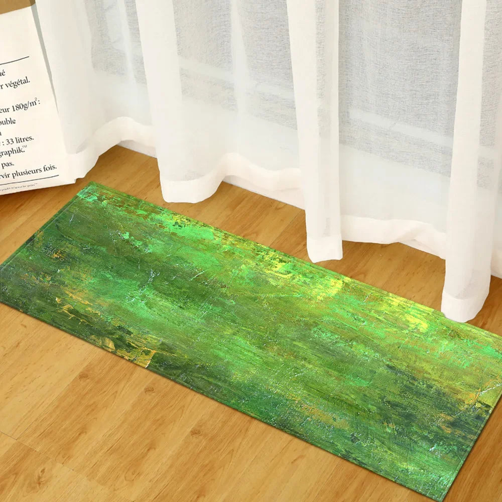 Wood Grain Kitchen Rug Bedroom Entrance Doormat Anti-Slip Living Room Floor Decor Carpet Home Bath Hallway Foot Mat Custom Made