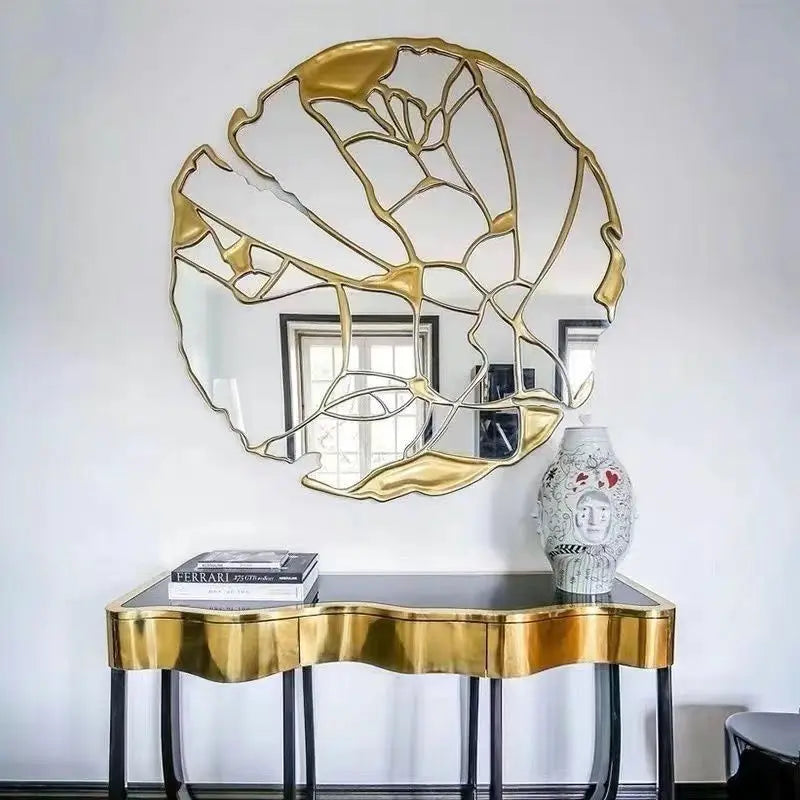 Living Room Nordic Mirror Frame Irregular Women Luxury Vanity Mirror Aesthetic Wall Hanging Espejo Pared House Accessories