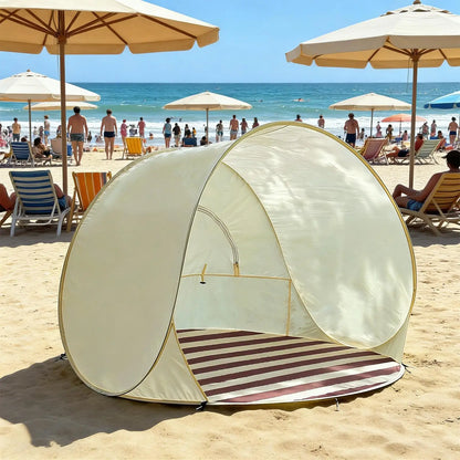 Outdoor Portable Camping  One Click Open 3-4 People Tent Large Space Sunshade Beach Sun Shelter Tent Garden Beach Tent Reusable