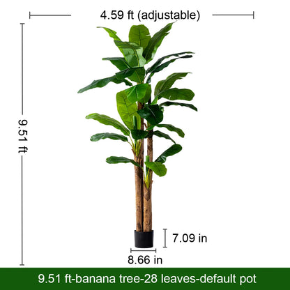 Tropical Style Artificial Banana Palm Tree Faux Plastic Plants for Outdoor Housewarming Decor Home Indoor Decoration