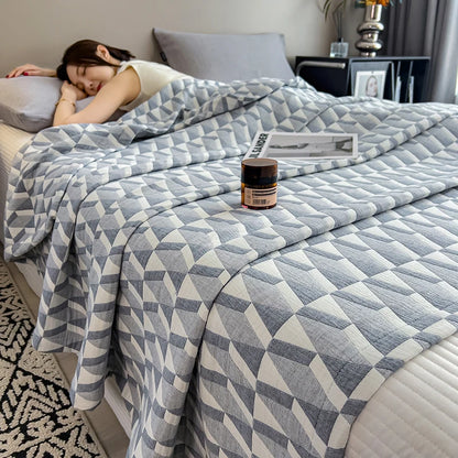 100% Cotton Blanket for Bed Breathable Lightweight Throws Blanket Soft Cozy Home Decoration Large Bed Cover Boho Towel Blankets