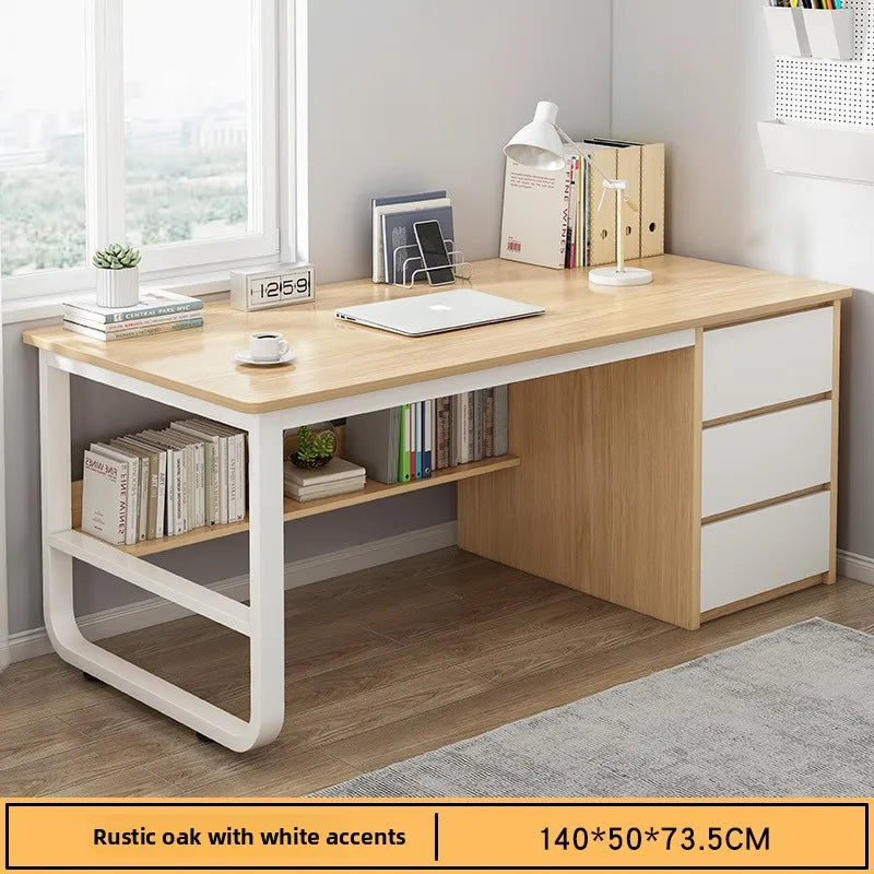 Desk Desktop Computer Desk Simple Home Desk Student Bedroom Bookshelf Integrated Writing Desk