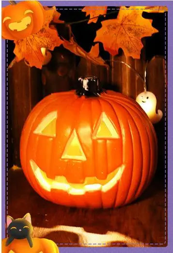 Halloween Glowing Pumpkin Decor LED Triple Layer Light Up Pumpkin Decor Battery Powered Festival Theme Home Party Decorations