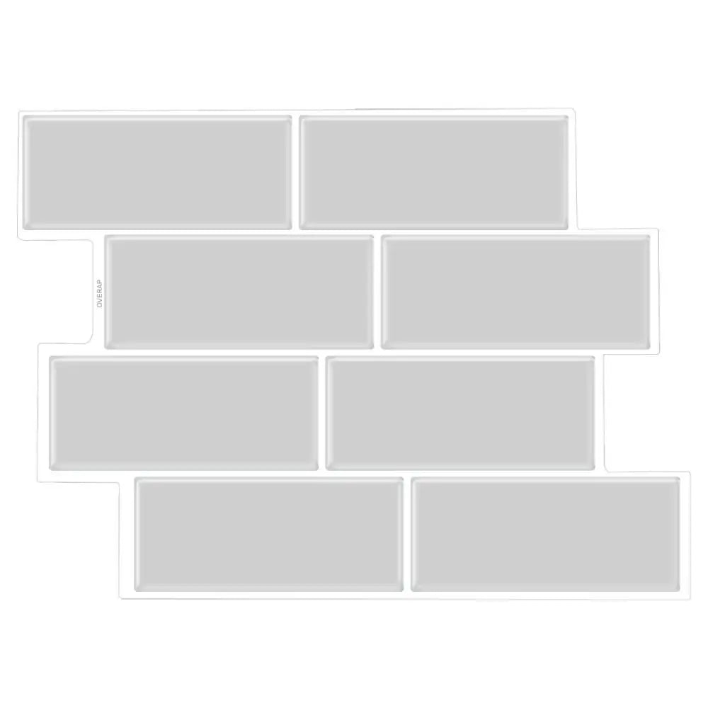 3D Grey Brick Durable DIY Wall Sticker Waterproof Removable Home Decor Grey Brick 3D Wallpaper Kitchen