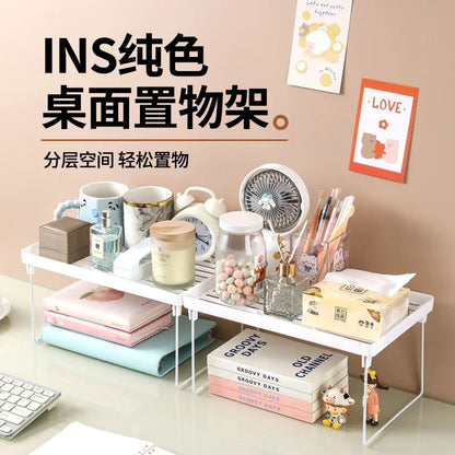 Home Closet Organizer Storage Shelf for Kitchen Rack Space Saving Makeup Organizer Wardrobe Decorative Shelves Cabinet Holders