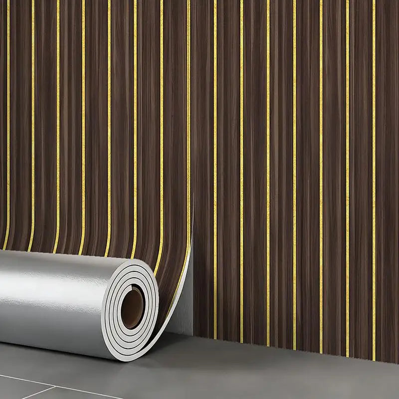 Thick Brown Grid Peel and Stick Wallpaper Faux Plaid Design Waterproof Moisture-Proof for Walls Ceilings Home Decor