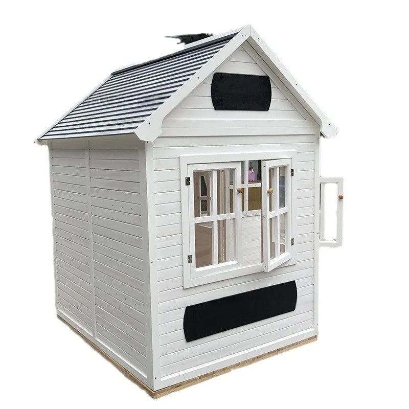 Outdoor Wood Kids Playhouse with Waterproof Feature