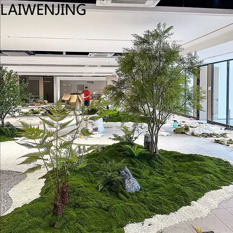 HLZ Artificial Green Plant Fake Tree  Indoor and Outdoor New Simple Landscaping Decorative Tree Artificial Green Plant