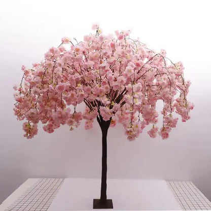 Cherry Blossoms Artificial Flowers Tree Weeping Willow Plants for Indoor Outdoor Home Wedding Party Opening Shopping Mall Décor