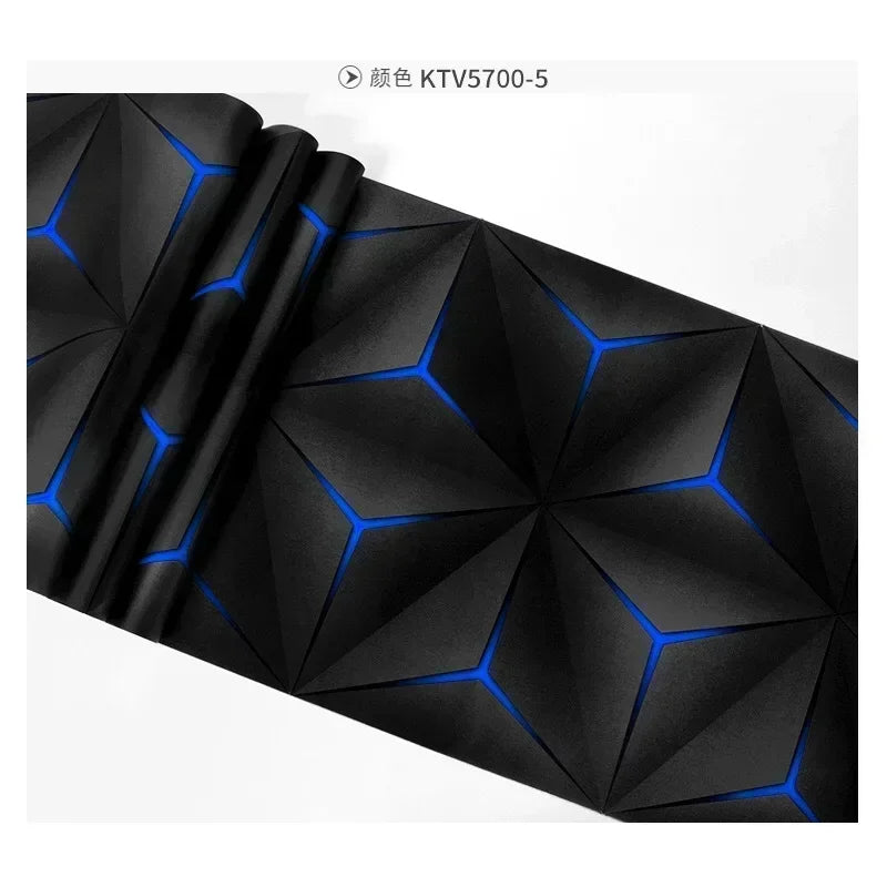 Ktv Decoration Wallpaper 3D Three-dimensional Plane Geometric Pattern Theme Box Background Wallpaper Mural Wallpaper