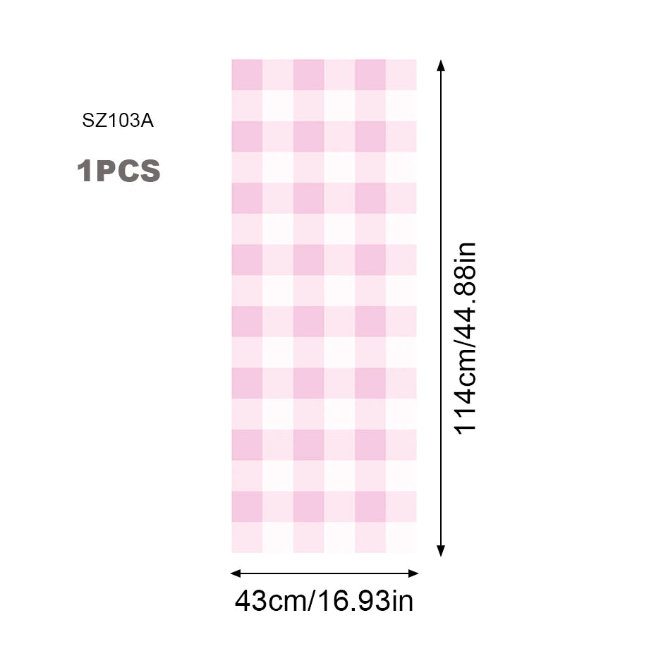 Pastel Checkered Pink & Green Wallpaper Nursery Child Art Decal Kids Room Bedroom Living Home Decor Waterproof Peel and Stick