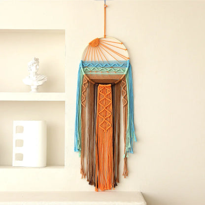 Boho Macrame Wall Hanging Handmade Tapestry Woven Wall Decor Bohemian Home Bedroom Living Room Decoration