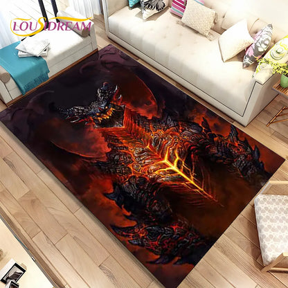 World of Warcraft,WOW ,Game Gamer Area Rug,Carpet Rug for Living Room Bedroom Sofa Doormat Decoration, Kid Non-slip Floor Mat 3D