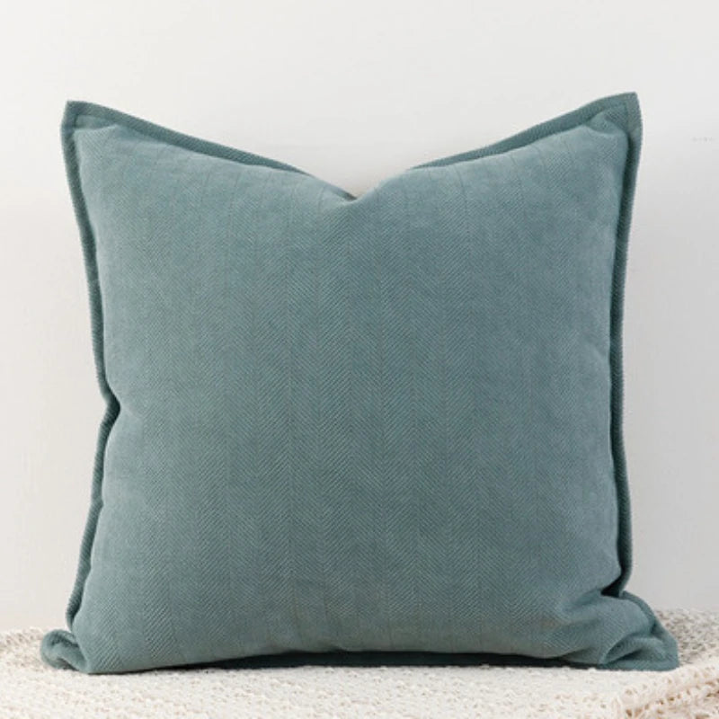 Cozy Solid Chenille Throw Pillow Covers - Nordic Design, 45x45/50x50/60x60/65x65cm, Ideal for Living Room & Bedroom Decor