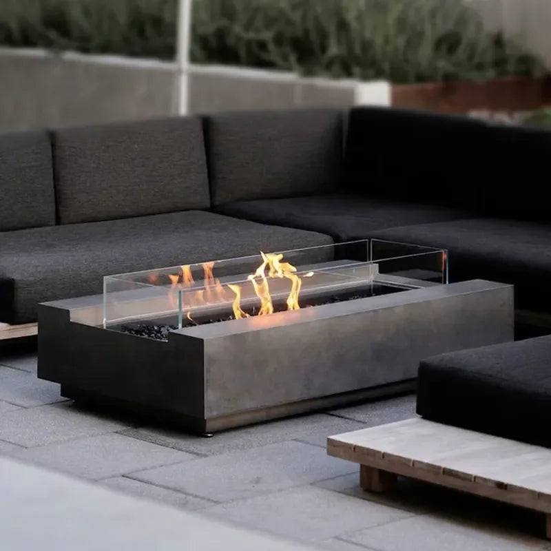 Smokeless Fire Pit Outdoor 304 Stainless Steel BBQ Grill Bowl Wood Gas Alcohol Burning Villa Garden Decor Freestanding Heater