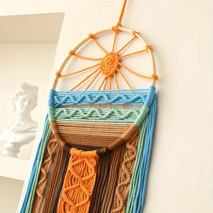 Boho Macrame Wall Hanging Handmade Tapestry Woven Wall Decor Bohemian Home Bedroom Living Room Decoration